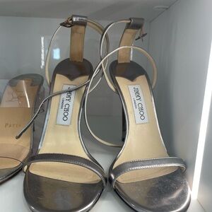 Jimmy Choo Metallic Gray Heels
